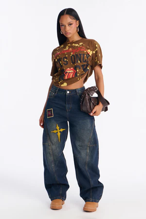 Tidal Wave Textured Drop Earrings - Gold